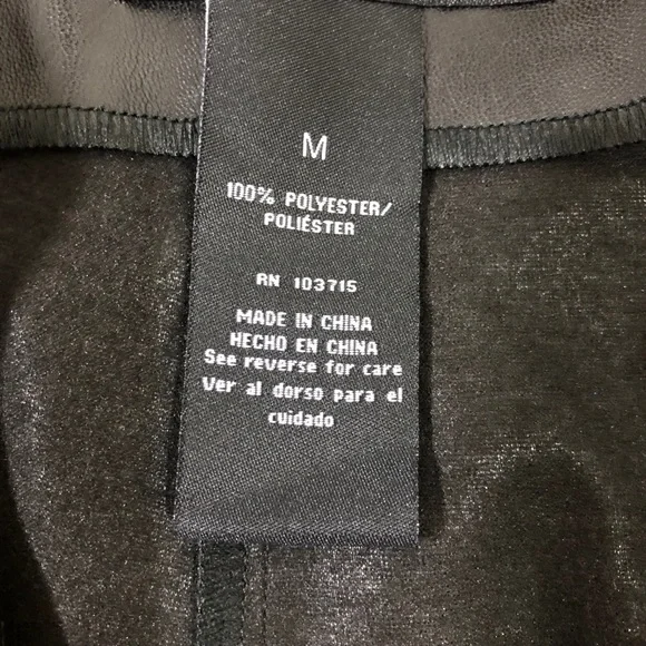 NWT Zac & Rachel Faux leather pleat leggings - Picture 8 of 11